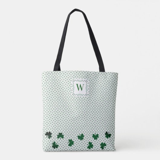 Kleeblatt Green Tote Bag All-Over-Print Tasche (Rückseite)