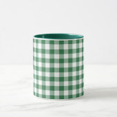 Kleeblatt Green und White Karo Gingham Tasse (Zentrum)