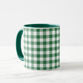 Kleeblatt Green und White Karo Gingham Tasse (Vorderseite Links)