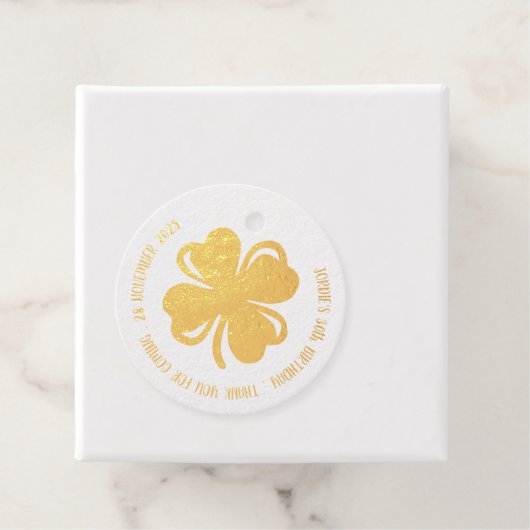 Kleeblatt Green Vierblättriges Kleeblatt Lucky Bir Geschenkanhänger (Mit Box)