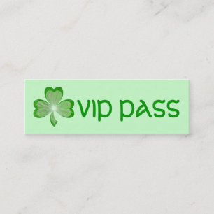 Kleeblatt Green 'VIP PASS' Visitenkartenmagazin Mini Visitenkarte