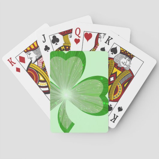 Kleeblatt Große Spielkarten grün (Rückseite)