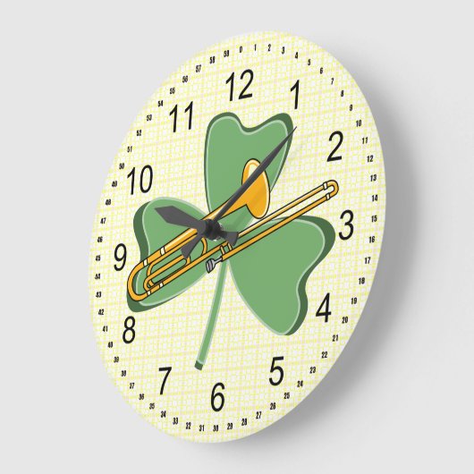 Kleeblatt Große Wanduhr (Winkel)