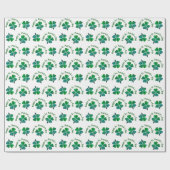 Kleeblatt Grün St. Patrick`s Day Geschenkpapier (Flach)