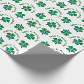 Kleeblatt Grün St. Patrick`s Day Geschenkpapier (Ecke)