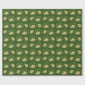 Kleeblatt Grün St. Patrick`s Tag Geschenkpapier (Flach)