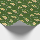 Kleeblatt Grün St. Patrick`s Tag Geschenkpapier (Ecke)