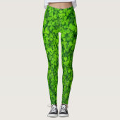 Kleeblatt grün, St. Patrick's Day,  Leggings (Vorderseite)