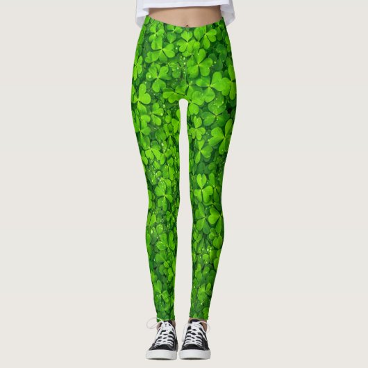 Kleeblatt grün, St. Patrick's Day, Leggings (Vorderseite)
