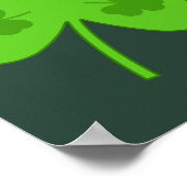 KLEEBLATT GRÜN ST. PATRICK'S DAY POSTER (Ecke)