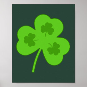 KLEEBLATT GRÜN ST. PATRICK'S DAY  POSTER