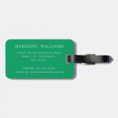 Kleeblatt Grüne Farbe Vorgabe und Name Gepäckanhänger (Rückseite horizontal)