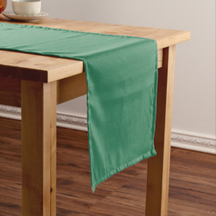 Kleeblatt-grüne Solid-Color-Druck Kurzer Tischläufer