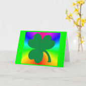 Kleeblatt Grußkarte Karte (Gelbe Blume)