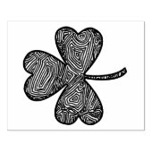 Kleeblatt Gummistempel (Prägung)