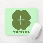 Kleeblatt, gutes Gefühl, Affirmationsmousepads Mousepad (Mit Mouse)
