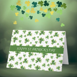 Kleeblatt Happy St. Patrick's Day Customizable Feiertagskarte