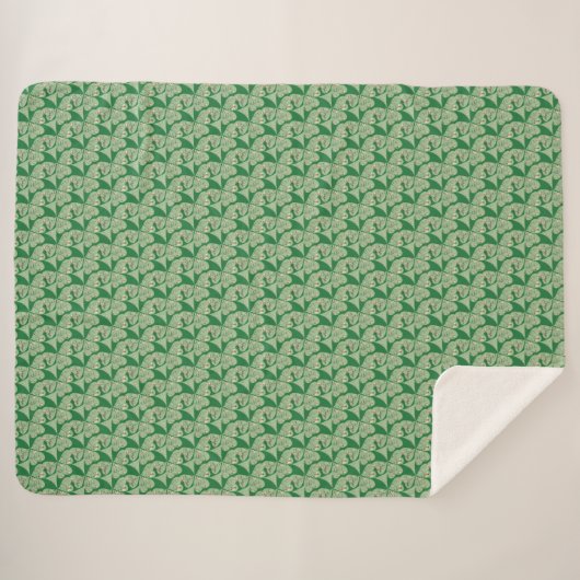 Kleeblatt "Happy St. Patrick's Day" Sherpadecke (Vorderseite (Horizontal))