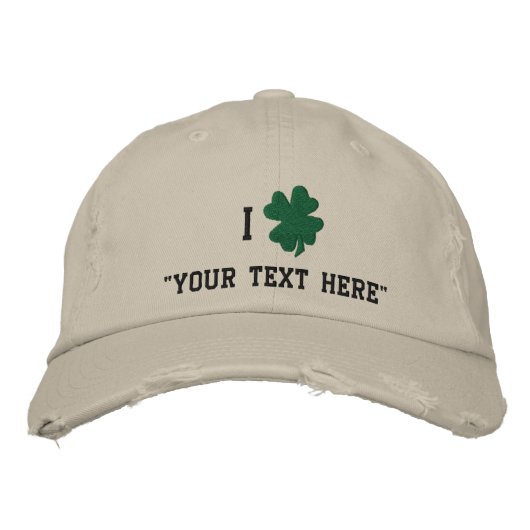 Kleeblatt Hat, erstellen Sie Ihre eigene Bestickte Baseballkappe (Vorderseite)