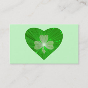 Kleeblatt Heart Green Visitenkarte