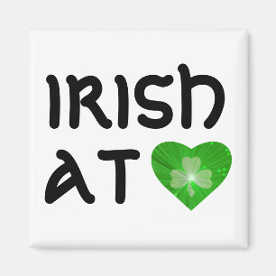 Kleeblatt Heart 'Irish at Heart' Kühlschrankmagnet