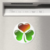 Kleeblatt Heart Magnet (In Situ (Geschirrspüler))