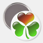 Kleeblatt Heart Magnet (Vorderseite/Rückseite)