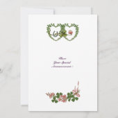 KLEEBLATT HEARTS MONOGRAM ANKÜNDIGUNG (Rückseite)