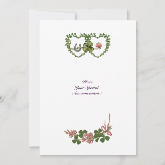 KLEEBLATT HEARTS MONOGRAM Champagner Ankündigung (Rückseite)