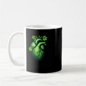 Kleeblatt Herz Herzkrankenschwester St. Patricks D Kaffeetasse (Links)