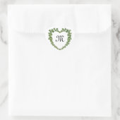 KLEEBLATT HERZ MONOGRAM St Patrick's Day Weiß Herz-Aufkleber (Tasche)