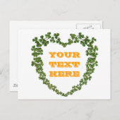 Kleeblatt Herz Vintag St. Patrick's Day Postkarte (Vorne/Hinten)