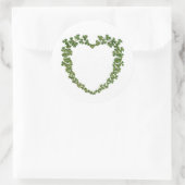 Kleeblatt Herz Vintag St. Patrick's Day Runder Aufkleber (Tasche)
