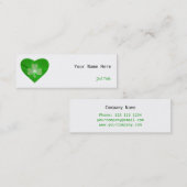 Kleeblatt Herz Visitenkarte Seite Weiß dünn (Vorne/Hinten)