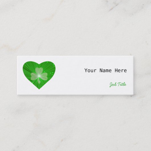 Kleeblatt Herz Visitenkarte Seite Weiß dünn (Vorderseite)
