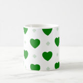 Kleeblatt & Herzen Klassischer Becher Kaffeetasse (Mittel)