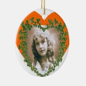 KLEEBLATT-HERZFOTOVORLAGE VON SAINT PATRICK KERAMIK ORNAMENT (Rechts)