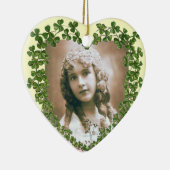 KLEEBLATT-HERZFOTOVORLAGE VON SAINT PATRICK KERAMIK ORNAMENT (Rechts)