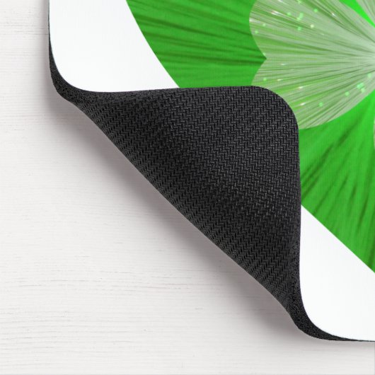 Kleeblatt Herzmuskelweiß Mousepad (Ecke)