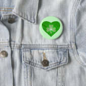Kleeblatt Herztaste Abzeichen grün Button (Beispiel)