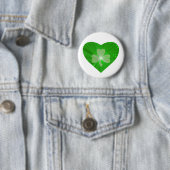 Kleeblatt Herztaste Abzeichen weiß Button (Beispiel)