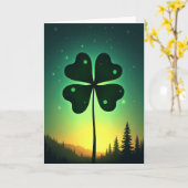 Kleeblatt Himmels Szene Karte (Gelbe Blume)