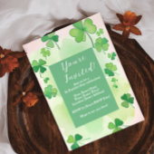 Kleeblatt Hintergrund St. Patrick's Day Einladung