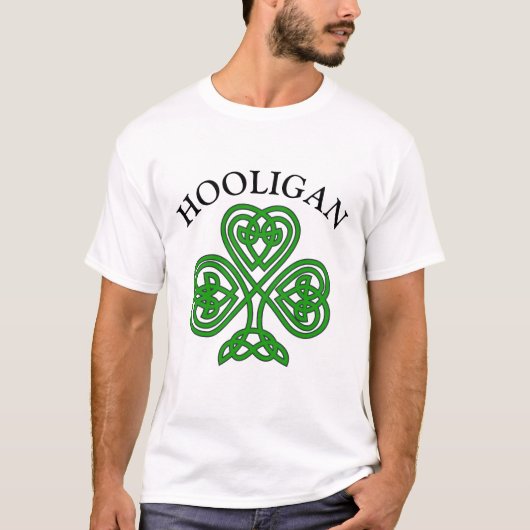 Kleeblatt Hooligan Funny St. Patrick's Day T-Shirt (Vorderseite)