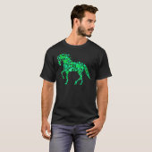 Kleeblatt Horse St. Patricks Day Horseshoe T-Shirt (Vorne ganz)