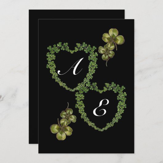 KLEEBLATT HÖRT MONOGRAMM ANKÜNDIGUNG (Vorne/Hinten)