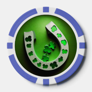 Kleeblatt Hufeisen Poker Chip