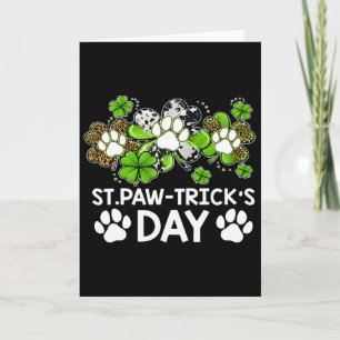 Kleeblatt Hunde Kleeblatt St Paw Trick's Day St. P Karte