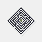 Kleeblatt in der Black Labyrinth Challenge Serviette (Ecke)