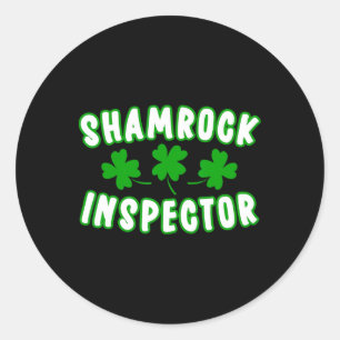 Kleeblatt Inspector St Patricks Tag 1 Runder Aufkleber